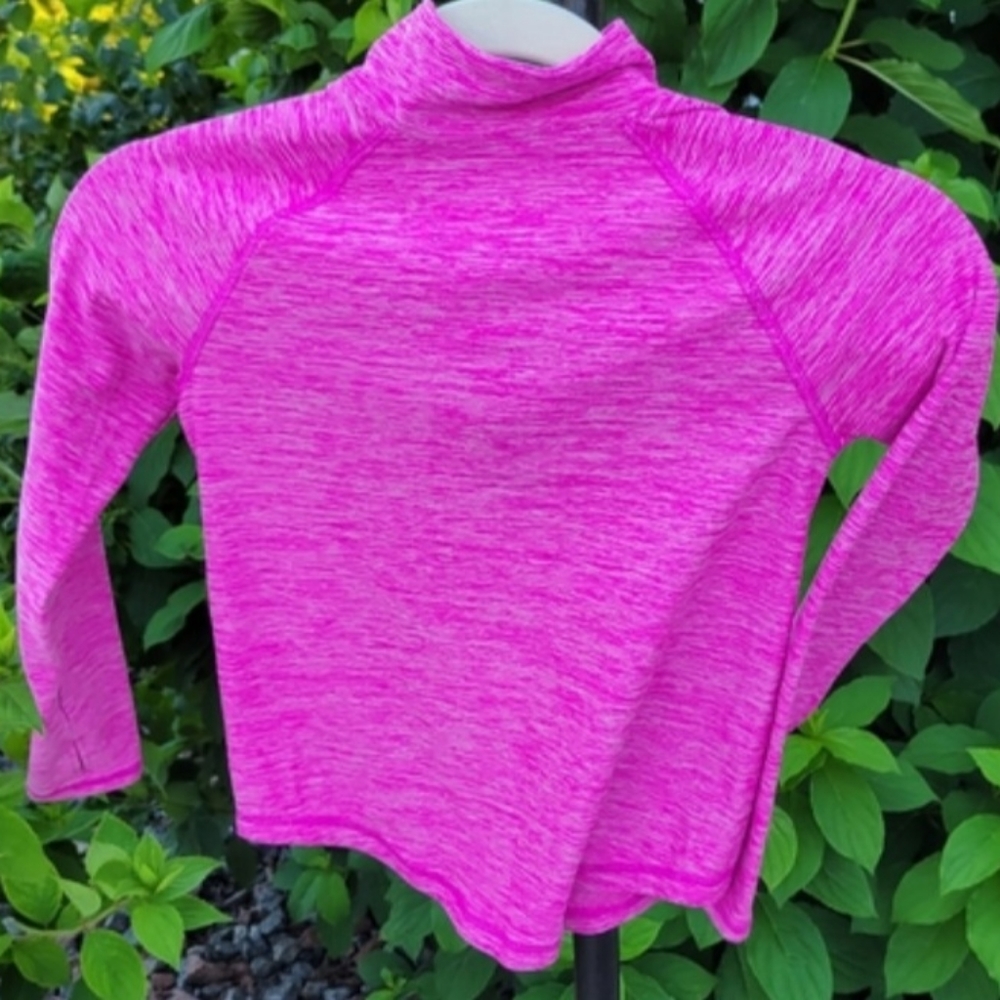 Old Navy active go Dry S 3/4 zip thumb holes hot pink marled long sleeve - Picture 5 of 6